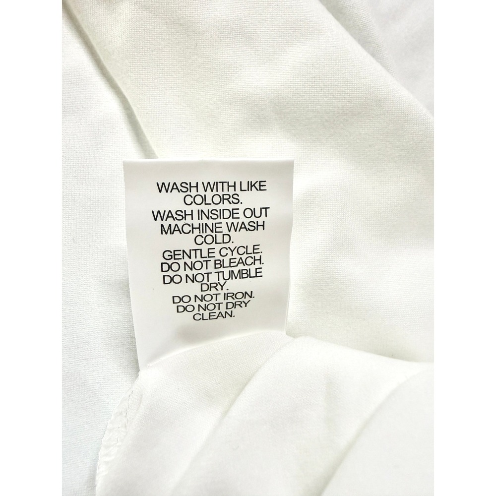 Calvin White Graphic Logo T-Shirt Mens XL Short Sleeve Polyester Crewneck Tee - Picture 7 of 7